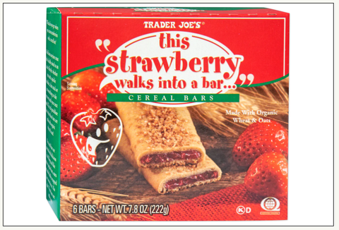 Trader Joe's "This Strawberry Walks into a Bar" Cereal Bars 7.8 oz