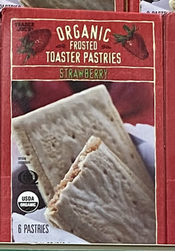 Trader Joe's  Organic Frosted Toaster Strawberry Pastries 11 oz