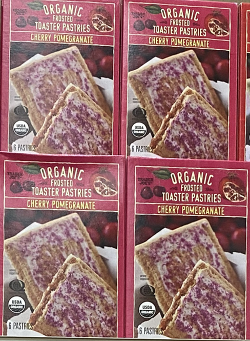 Trader Joe's Organic Cherry Pomegranate Frosted Toaster Pastries, 11 Oz