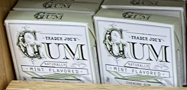 Trader Joe's Gum Naturally Mint Flavored 15 pieces [2 pack]