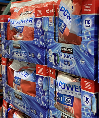 Costco Kirkland Signature Laundry Pacs with OXI POWER 110 count