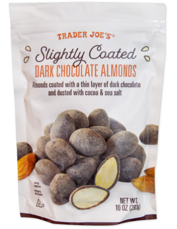 Trader Joe's Slightly Coated Dark Chocolate Almonds 10 oz