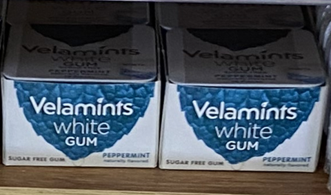 Trader Joe's Velamints White Gum Peppermint 14 pieces [2 pack]