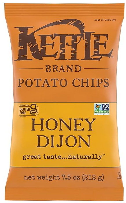 Kettle Brand Potato Chips Honey Dijon, Gluten-Free, 7.5 Oz