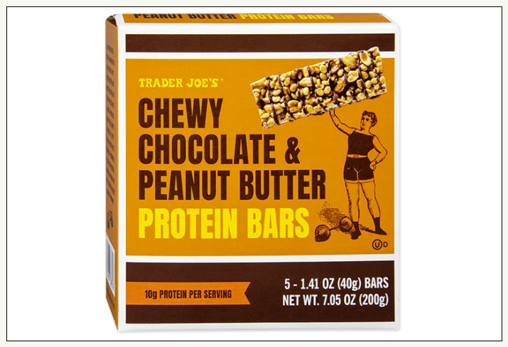 Trader Joe's Chewy Chocolate & Peanut Butter Protein Bars 7.05 oz