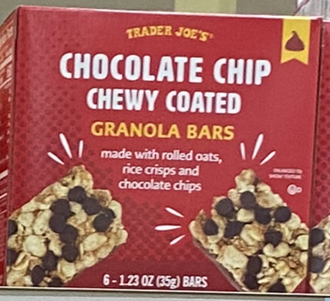 Trader Joe's Chocolate Chip Chewy Coated Granola Bars 6.1 oz