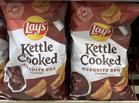 Lay's Kettle Cooked Mesquite Barbecue Flavored Potato Chips, 8 Oz