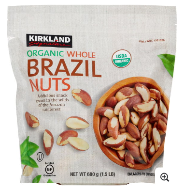 Kirkland Signature Organic Whole Brazil Nuts, 1.5 lbs