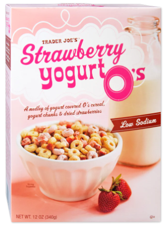 Trader Joe's Strawberry Yogurt O's Cereal 12 oz