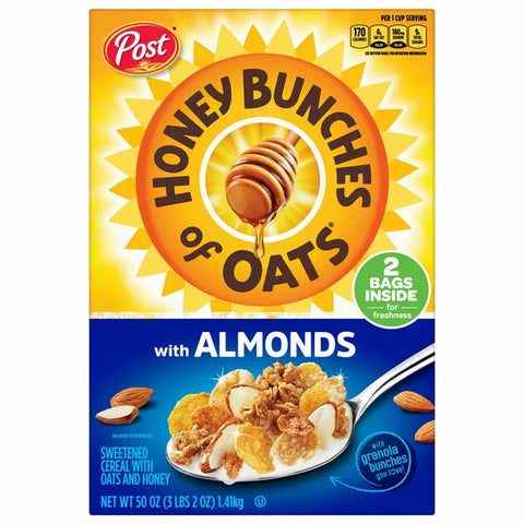 Post, Honey Bunches of Oats with Almonds Cereal, 50 oz