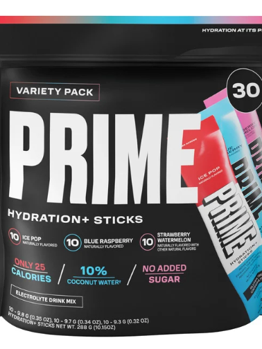 Prime Hydration+ Sticks Electrolyte Drink Mix, Variety Pack, 30 ct