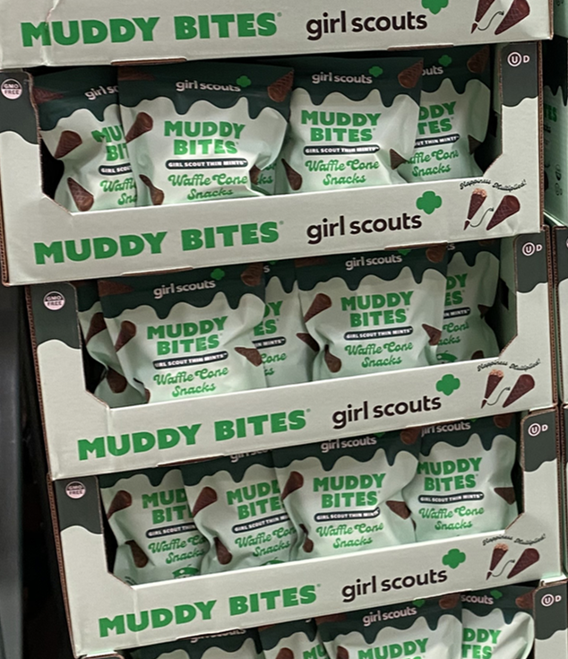 Muddy Bites Thin Mints Waffle Cone Snacks 12.5 oz - (Limited Edition)