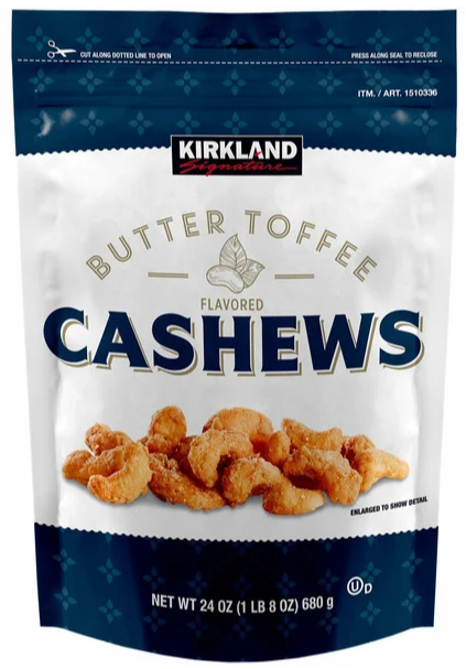 Costco Kirkland Signature Butter Toffee Cashews, 24 oz