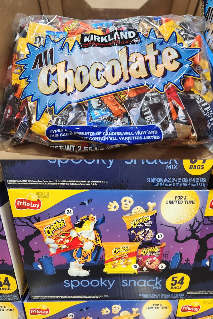 LAY'S SNACK MIX & KIRKLAND CHOCOLATE BAG Box Oregon