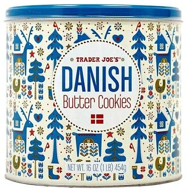 Trader Joe's Danish Butter Cookie Tin 16 oz