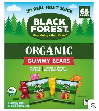 Black Forest Organic Gummy Bears, 8 oz, 65-count