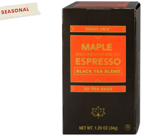 Trader Joe's Maple Espresso Black Tea Blend 20 bag