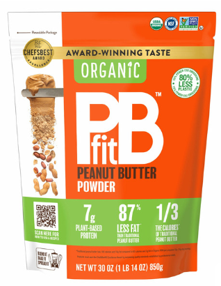 Pbfit Organic Peanut Butter Powder Pouch, 30 oz