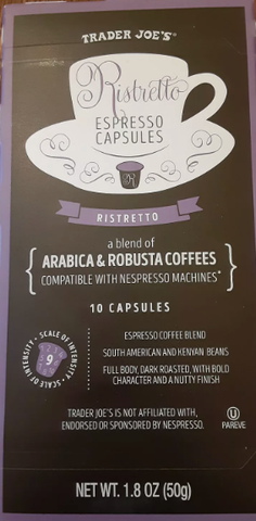 Trader Joe's Ristretto Espresso Capsules - 10 count