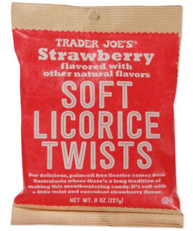 Trader Joe's Soft Strawberry Licorice Twists 8 oz