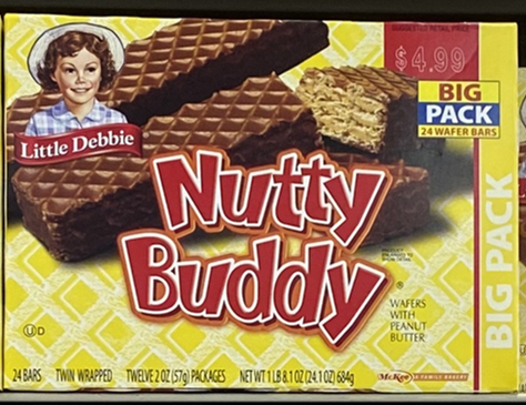 Little Debbie Nutty Buddy Peanut Butter Wafers 24 Ct Big Pack