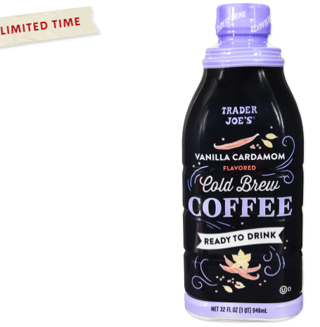 Trader Joe's Vanilla Cardamom Cold Brew Coffee 32 oz