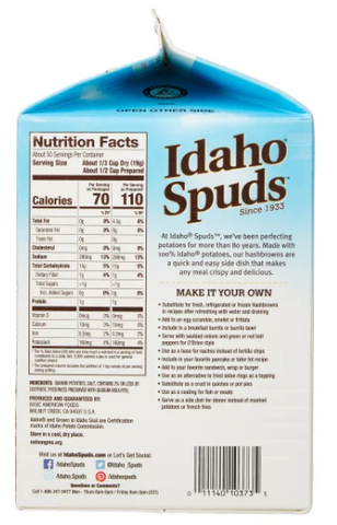 Idaho Spuds Hashbrown Potatoes Review Idaho Spuds Hashbrown Potatoes Review