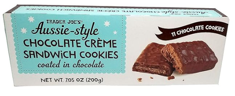 Trader Joe's Aussie-Style Chocolate Creme Sandwich Cookies 7.05