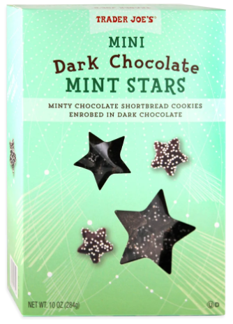 Trader Joe's Mini Dark Chocolate Mint Stars 10 oz