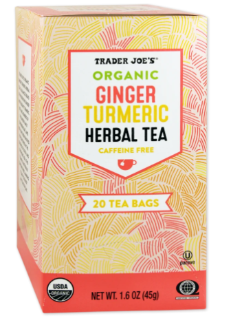 Trader Joe's Organic Ginger Turmeric Herbal Tea 20 bag