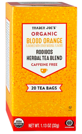 Trader Joe's Organic Blood Orange Rooibos Herbal Tea Blend 20 bag