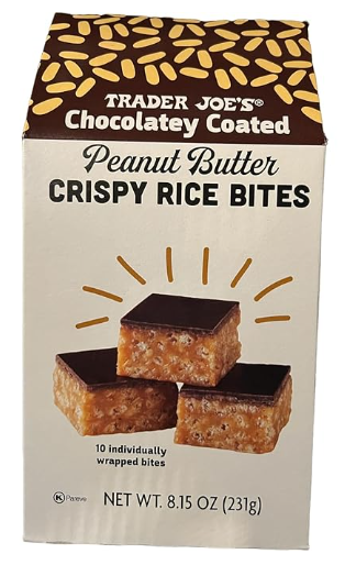 Trader Joe's Chocolately Coated Peanut Butter Crispy Rice Bites 8.15 oz