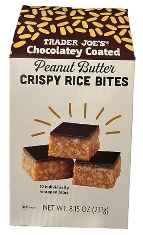 Trader Joe's Chocolately Coated Peanut Butter Crispy Rice Bites 8.15 oz