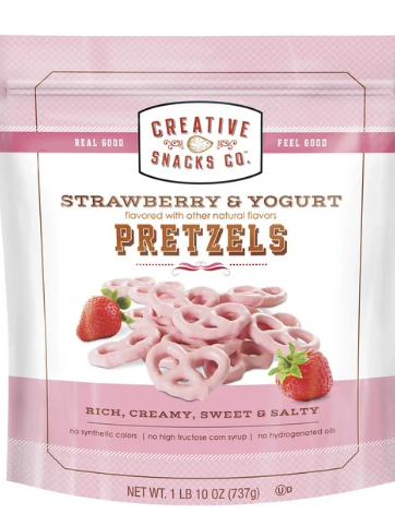 Creative Snacks Strawberry and Yogurt Pretzels, 26 oz