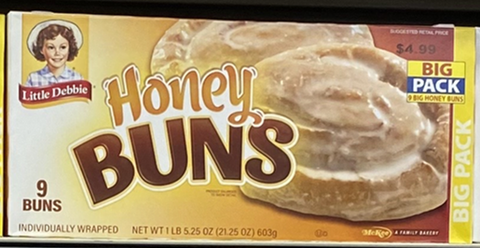 Little Debbie Honey Buns 9 Ct, Big Pack