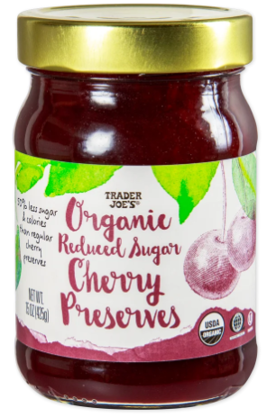 Trader Joe's Organic Reduced Sugar Cherry Preserves 15 oz