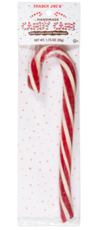 Trader Joe's Handmade Candy Cane with Cocoa Center 1.75 oz (Pack of 4)