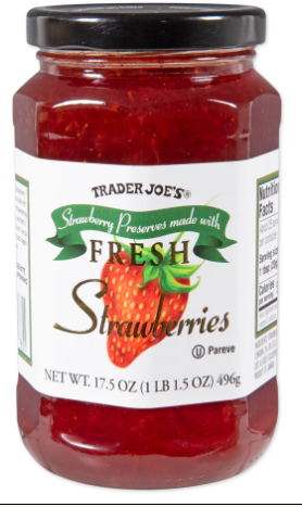 Trader Joe's Strawberry Preserves made with Fresh Strawberries 17.5 oz