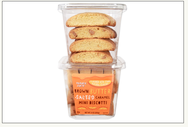 Trader Joe's Brown Butter Salted Caramel Mini Biscotti 9 oz