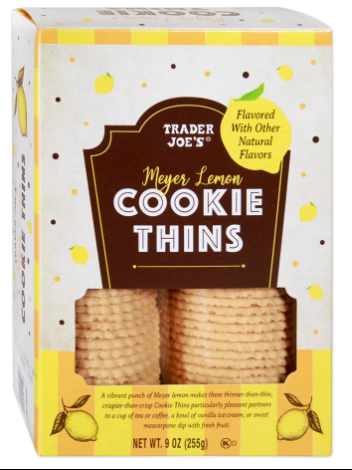 Trader Joe's Meyer Lemon Cookie Thins 9 oz