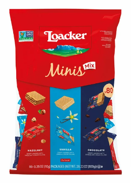 Loacker Minis Wafer Cookie Variety, 28.22 oz