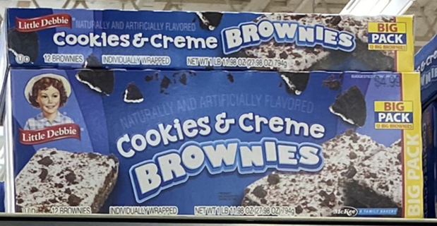 Little Debbie Big Pack Cookies & Creme Brownies, 27.98 oz