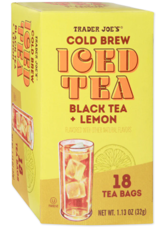 Trader Joe's Cold Brew Iced Tea Black Tea + Lemon 18 bag