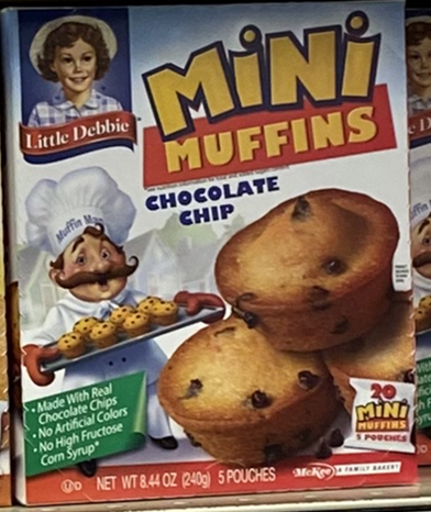 Little Debbie Chocolate Chip Mini Muffins, 5 Pouches, 8.44 Oz