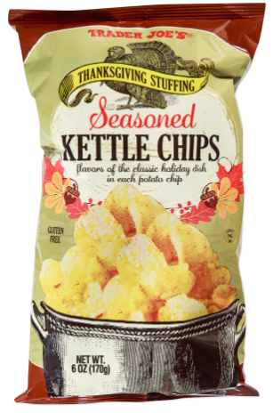 Trader Joe's Thanksgiving Stuffing Seasoned Kettle Chips 6 oz