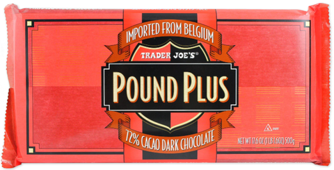 Trader Joe's Pound Plus 72% Cacao Dark Chocolate 17.6 oz