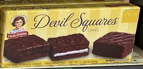 Little Debbie DEVIL SQUARES Cakes, 11.76 oz