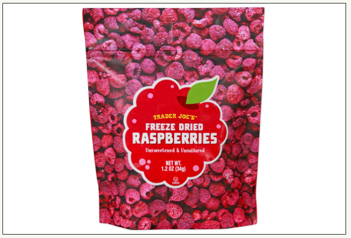 Trader Joe's Freeze Dried Raspberries 1.2 oz