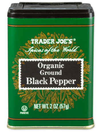 Trader Joe's Organic Ground Black Pepper 2 oz