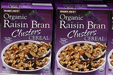 Trader Joe's Organic Raisin Bran Clusters Cereal 20 oz